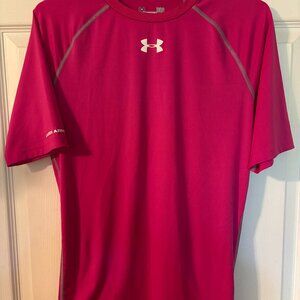 Ladies Under Armour Size Large Compression Heat Gear Top Pink